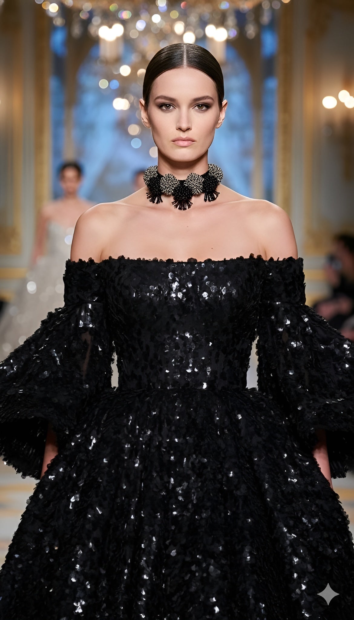 The Noir Silver Choker