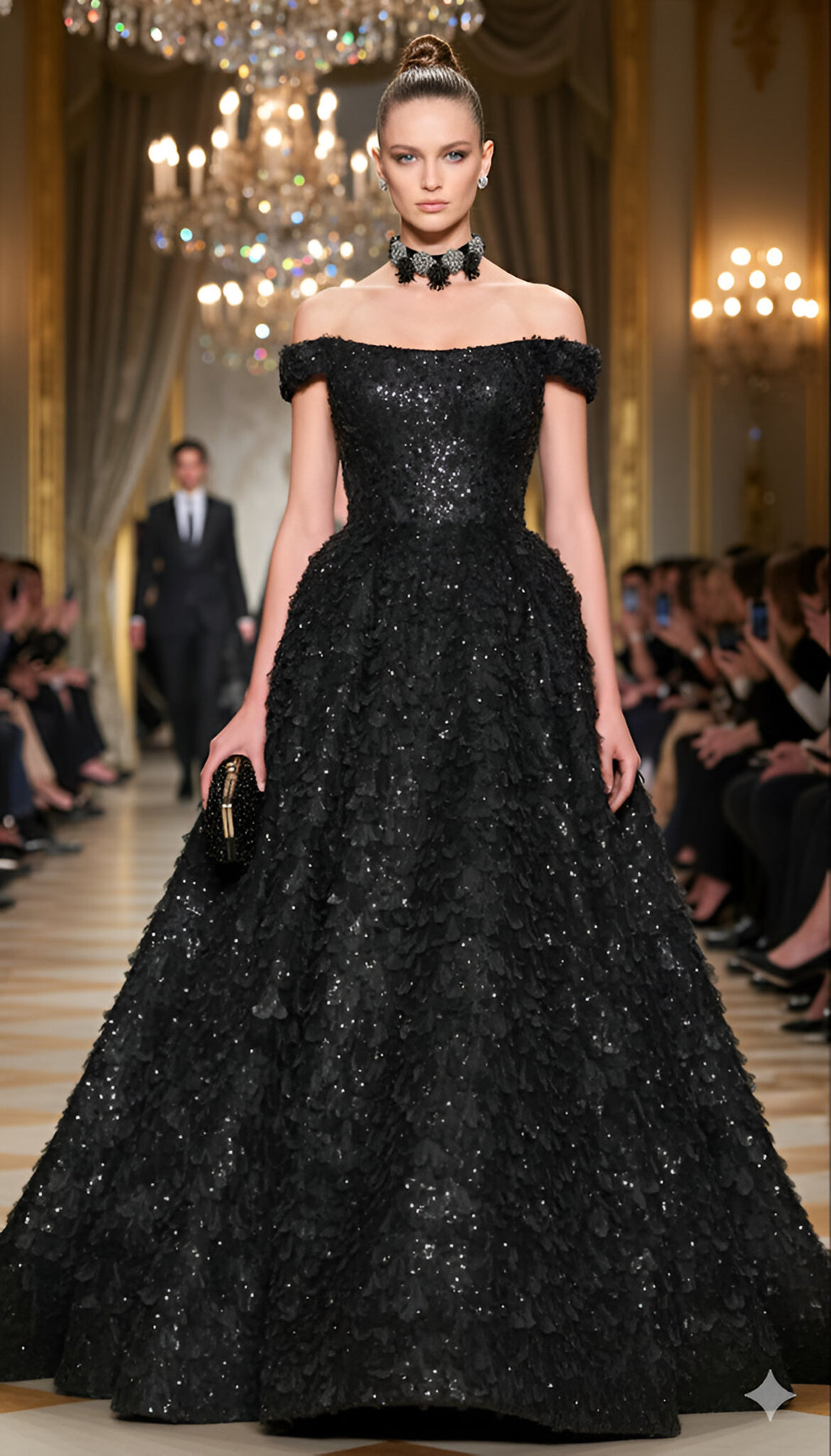 The Noir Silver Choker